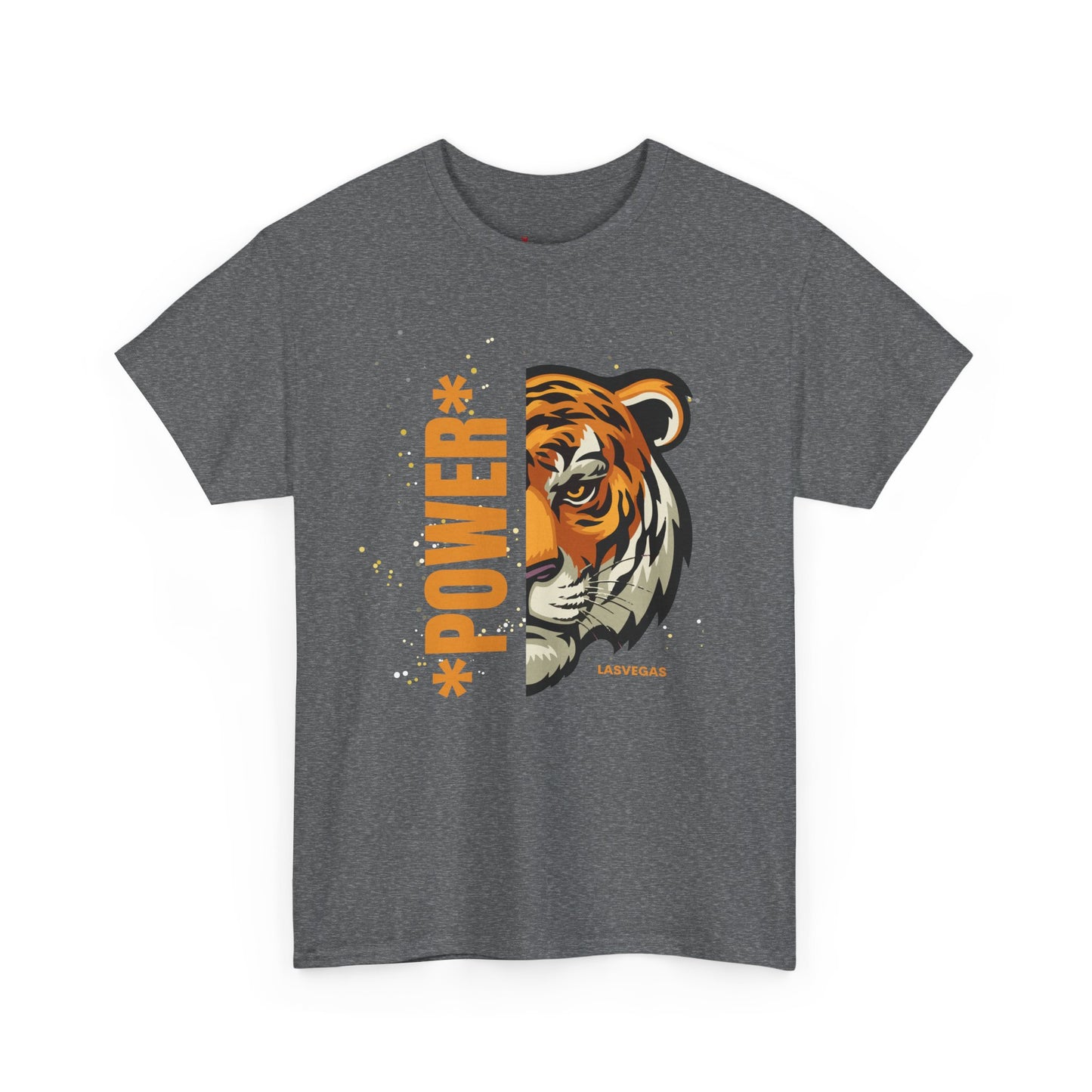 Big cat , Tiger of Casual Unisex Heavy Cotton Tee - Fun Graphics for Everyday Wear