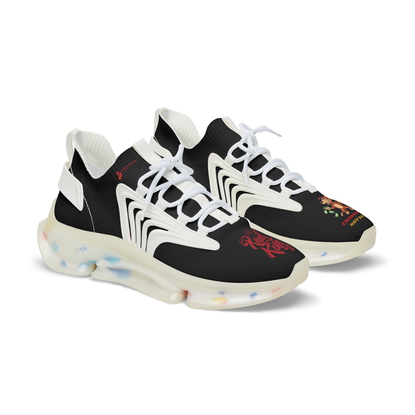 Black Fashion Fuego/ Chase Da Bag Mesh Sneakers