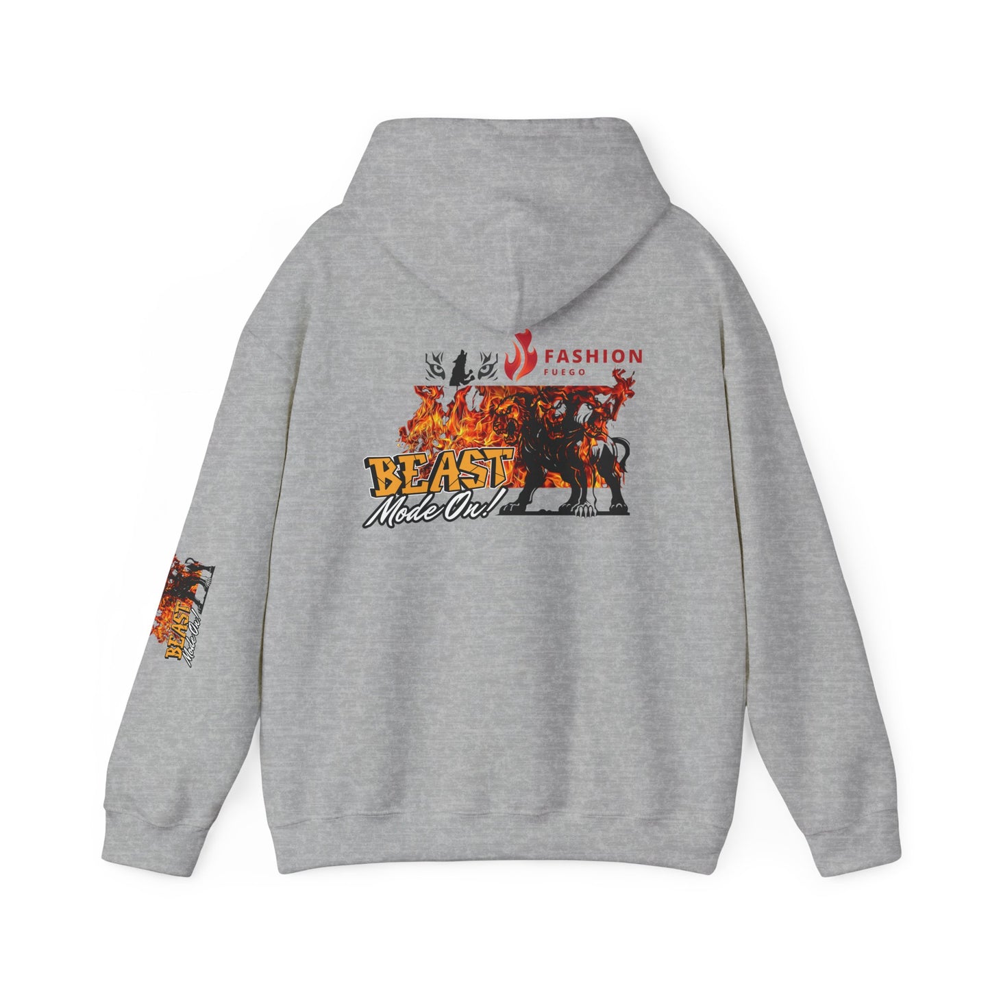 Let the beast out .Beast Mode Hooded Sweatshirt - Unisex Heavy Blend, Cozy Streetwear, Perfect for Animal