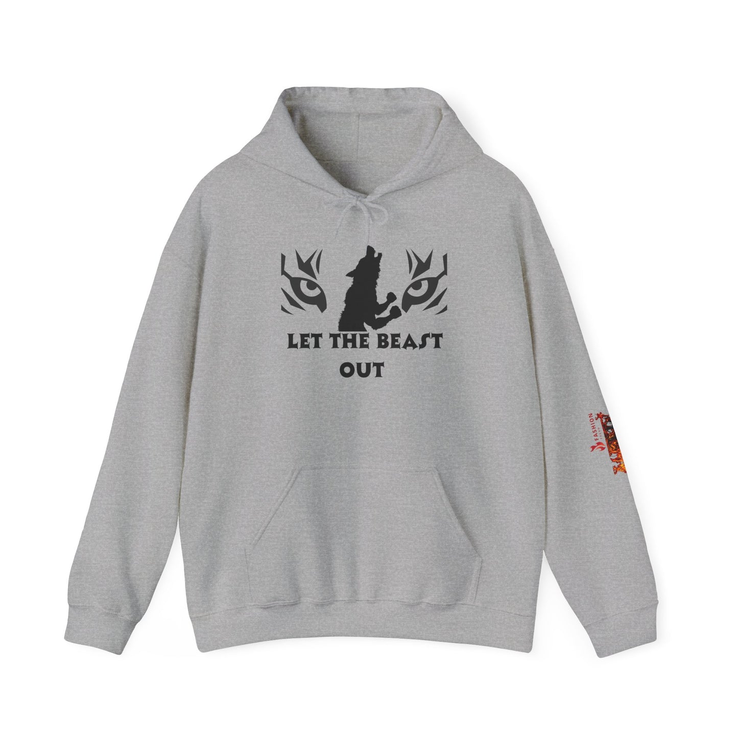 Let the beast out .Beast Mode Hooded Sweatshirt - Unisex Heavy Blend, Cozy Streetwear, Perfect for Animal