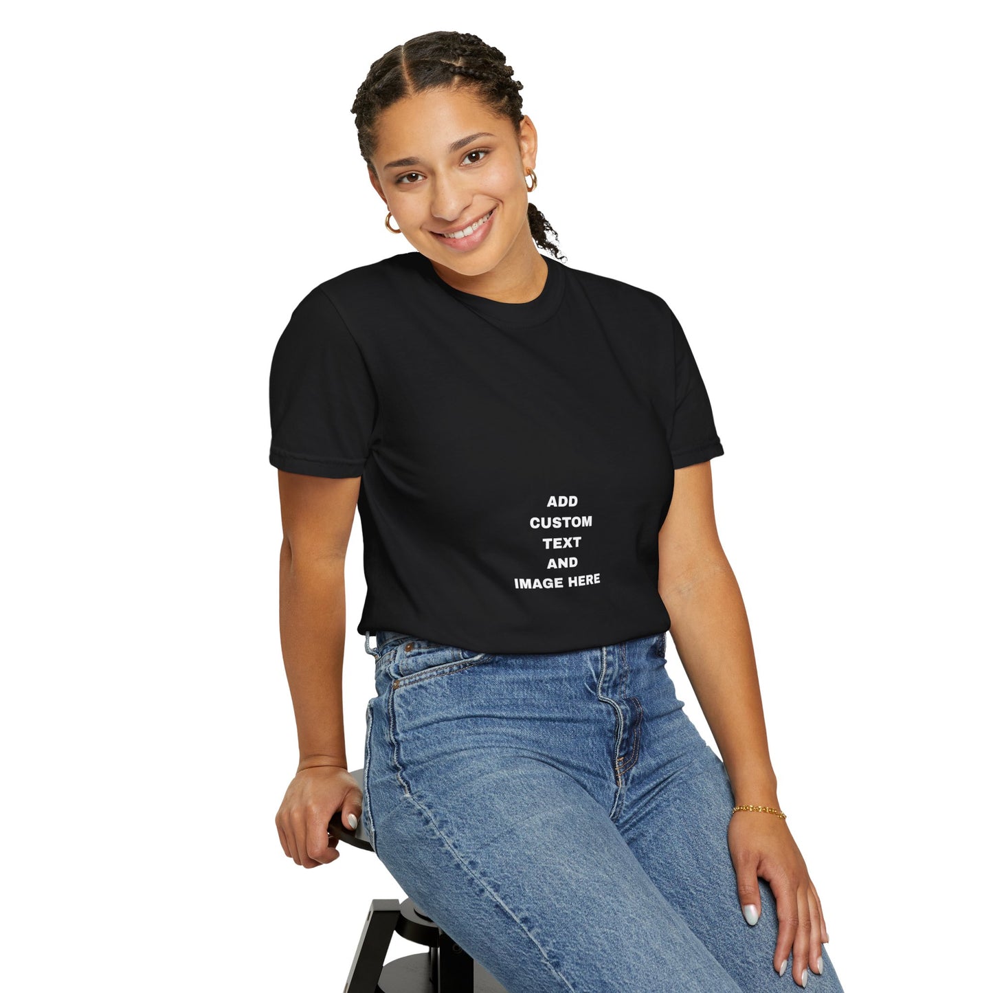 Custom Black tee front
