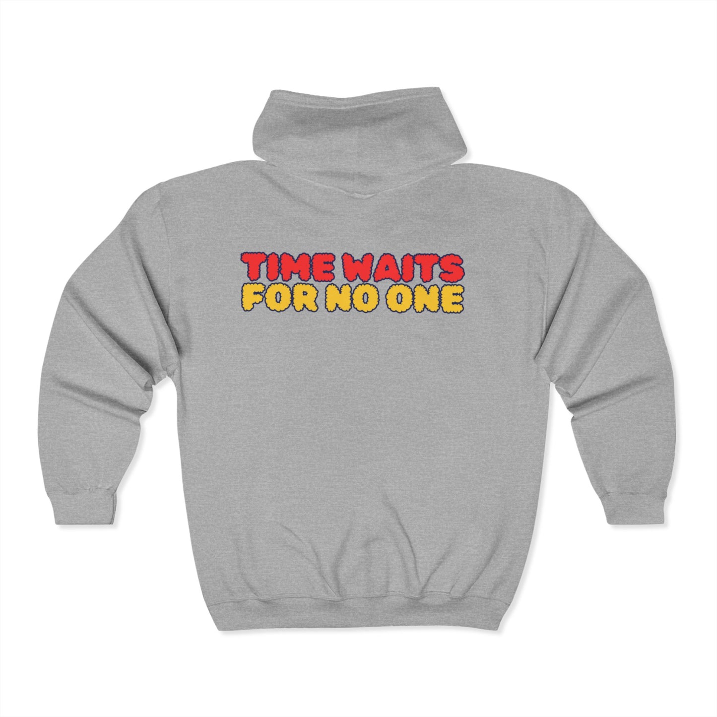 Time waits for no one Fun Graphic Hooded Sweatshirt, Perfect Gift for Teenagers, Time Management Theme, Cozy and Stylish, Great for Birthdays and Casual Wear