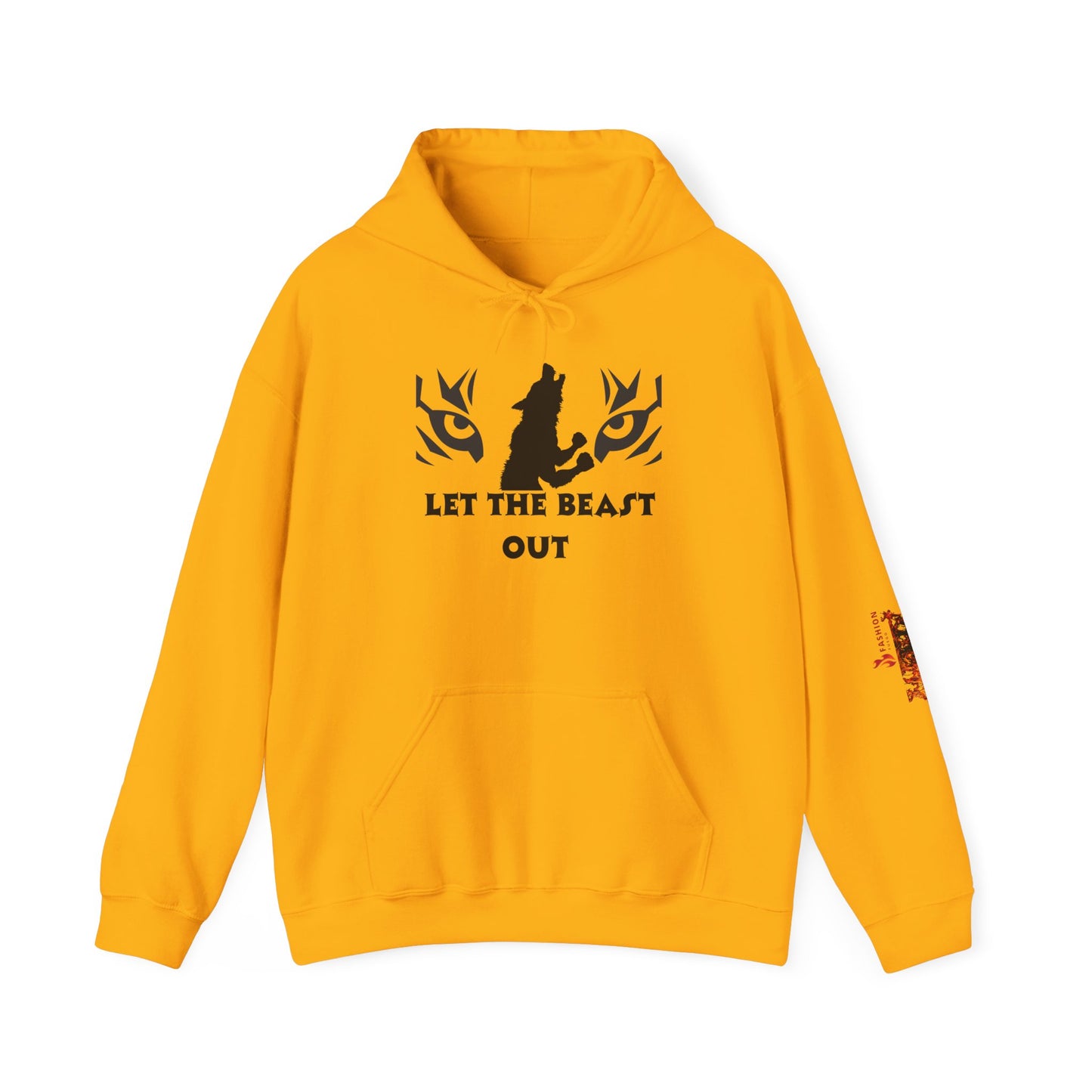 Let the beast out .Beast Mode Hooded Sweatshirt - Unisex Heavy Blend, Cozy Streetwear, Perfect for Animal