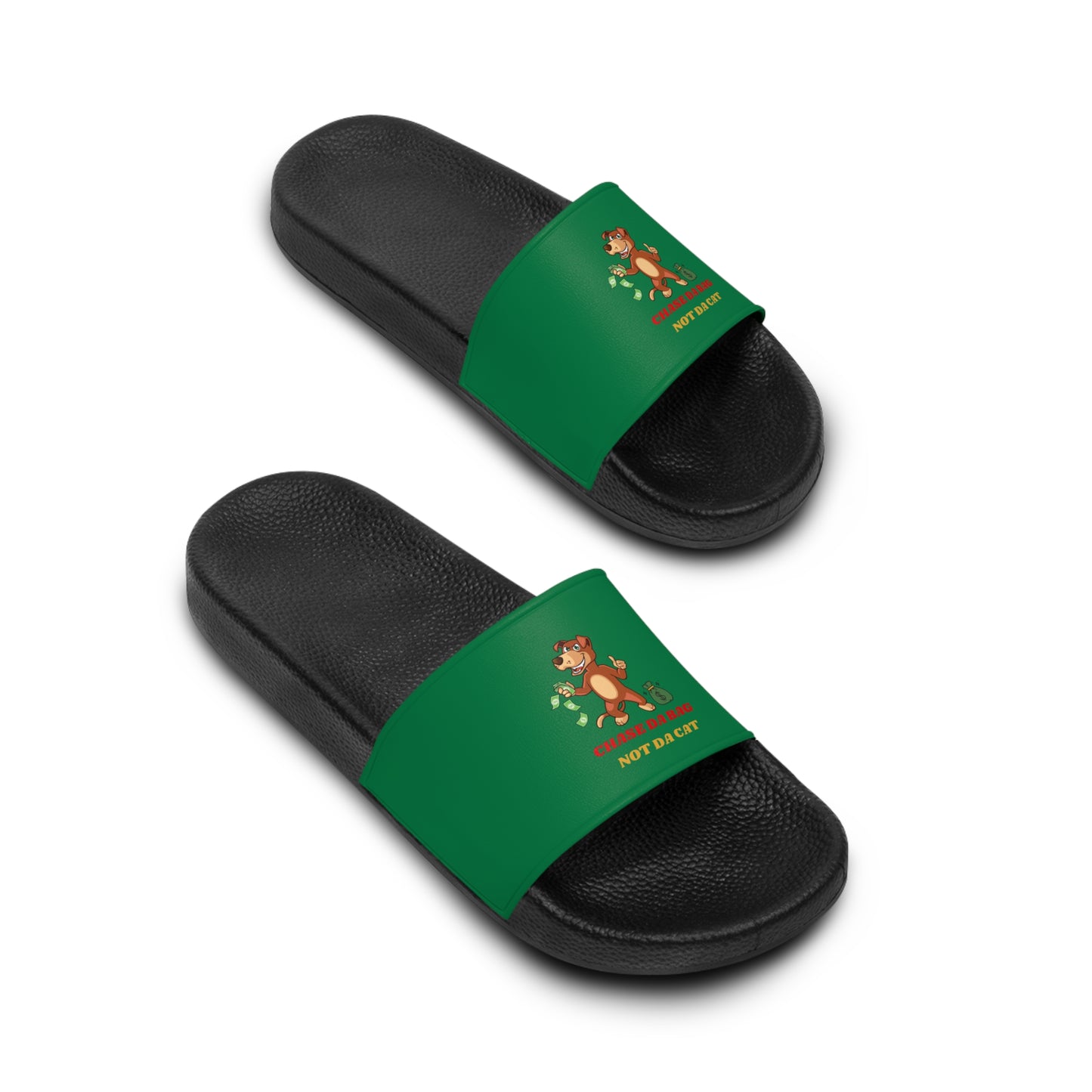 Festive Men's Slide Sandals - 'Not for Cats' Design