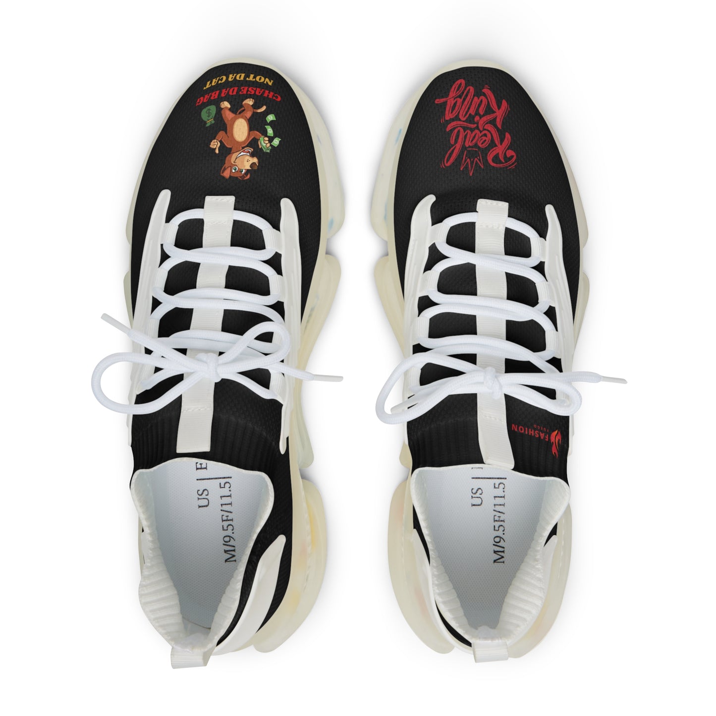 Black Fashion Fuego/ Chase Da Bag Mesh Sneakers