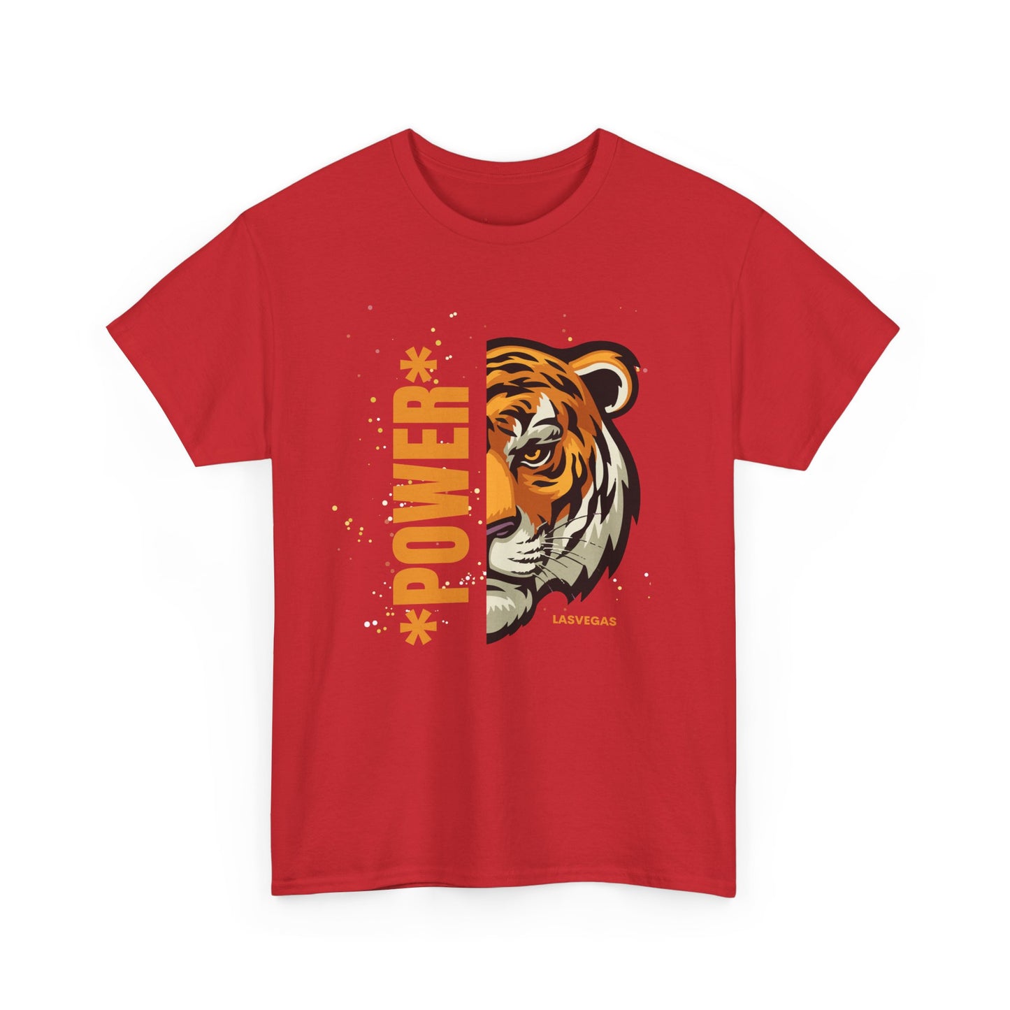Big cat , Tiger of Casual Unisex Heavy Cotton Tee - Fun Graphics for Everyday Wear
