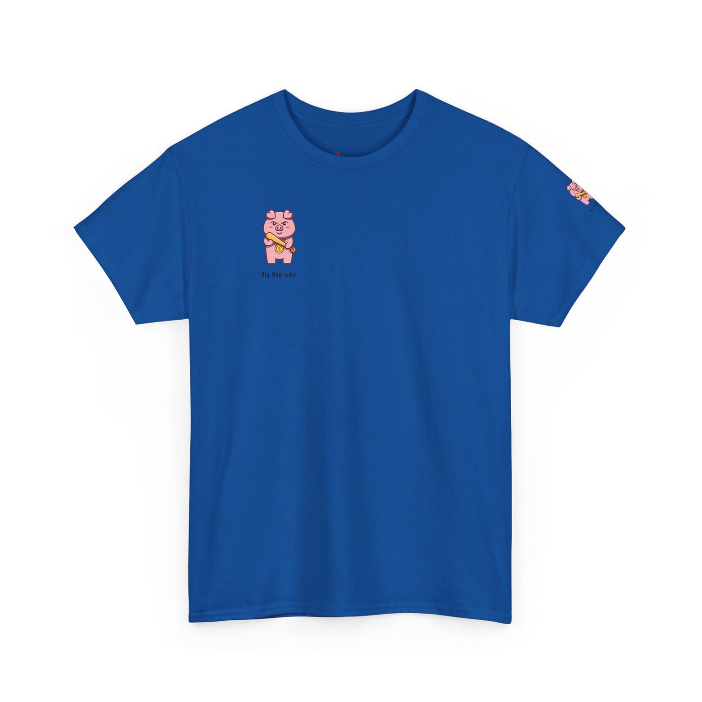 Cute Pig Cartoon Unisex Heavy Cotton Tee - Fun & Playful Style for Animal Lovers