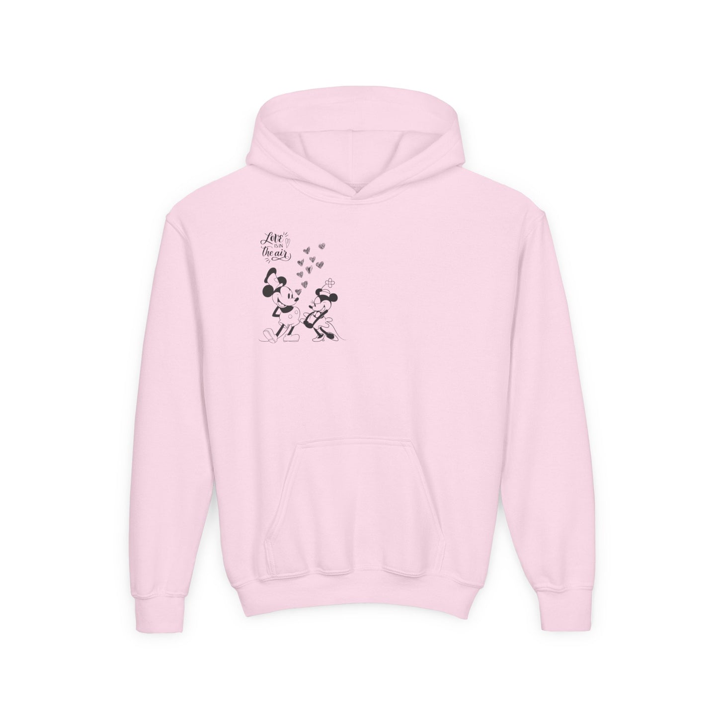 Cute Mickey & Minnie Love Hoodie for Kids, Youth Sweatshirt, Valentine's Day Gift, Cozy Hoodie