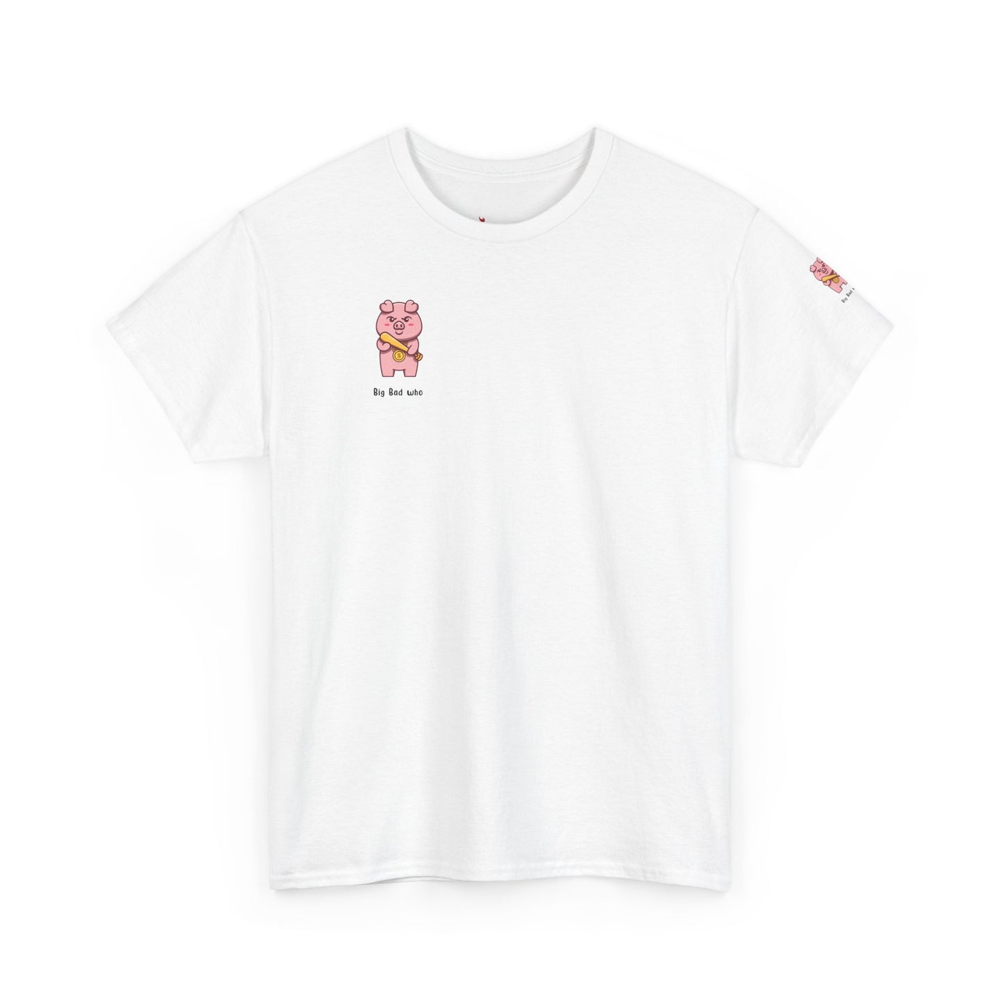 Cute Pig Cartoon Unisex Heavy Cotton Tee - Fun & Playful Style for Animal Lovers
