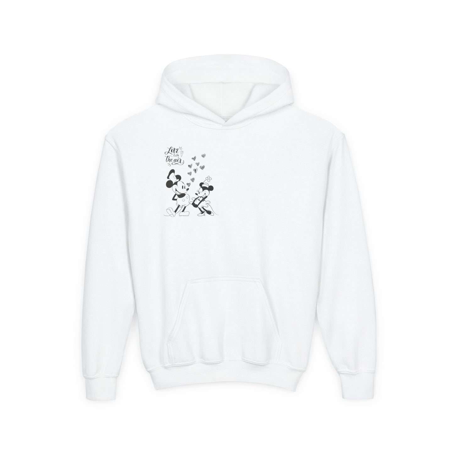 Cute Mickey & Minnie Love Hoodie for Kids, Youth Sweatshirt, Valentine's Day Gift, Cozy Hoodie