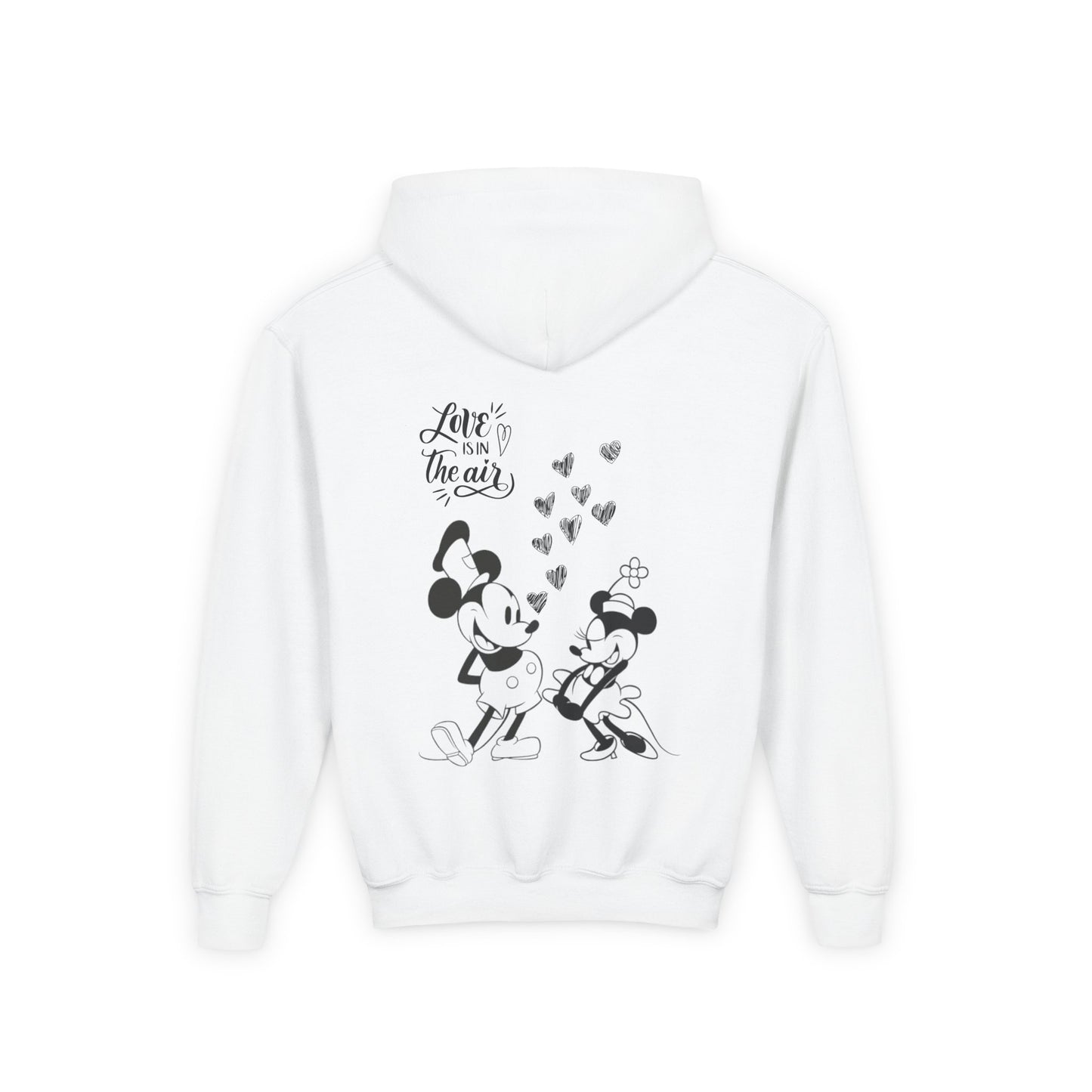 Cute Mickey & Minnie Love Hoodie for Kids, Youth Sweatshirt, Valentine's Day Gift, Cozy Hoodie