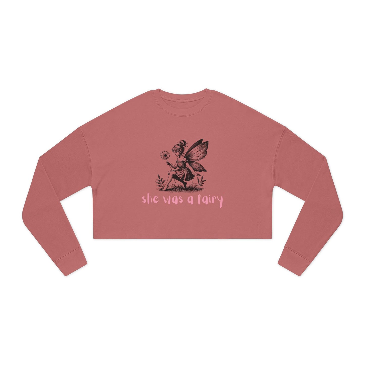 She was a Fairy Dream Women's Cropped Sweatshirt, Cozy Sweatshirt, Gift for Her, Fantasy Apparel, Cute Cropped Top, Festival Clothing