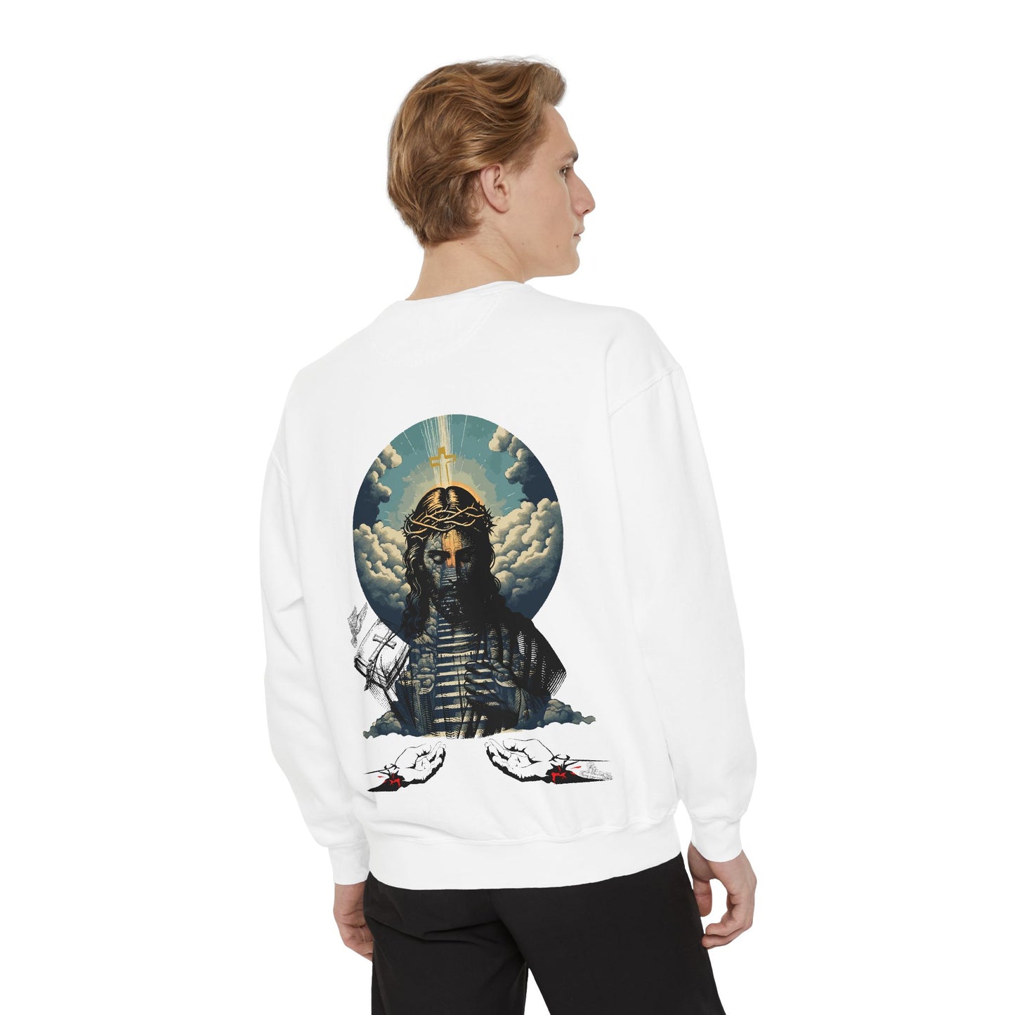 Unisex Garment-Dyed Sweatshirt - God's Loves You! Inspirational Apparel, Faith-Based Gift, Cozy Top, Religious Sweatshirt, Casual [...]