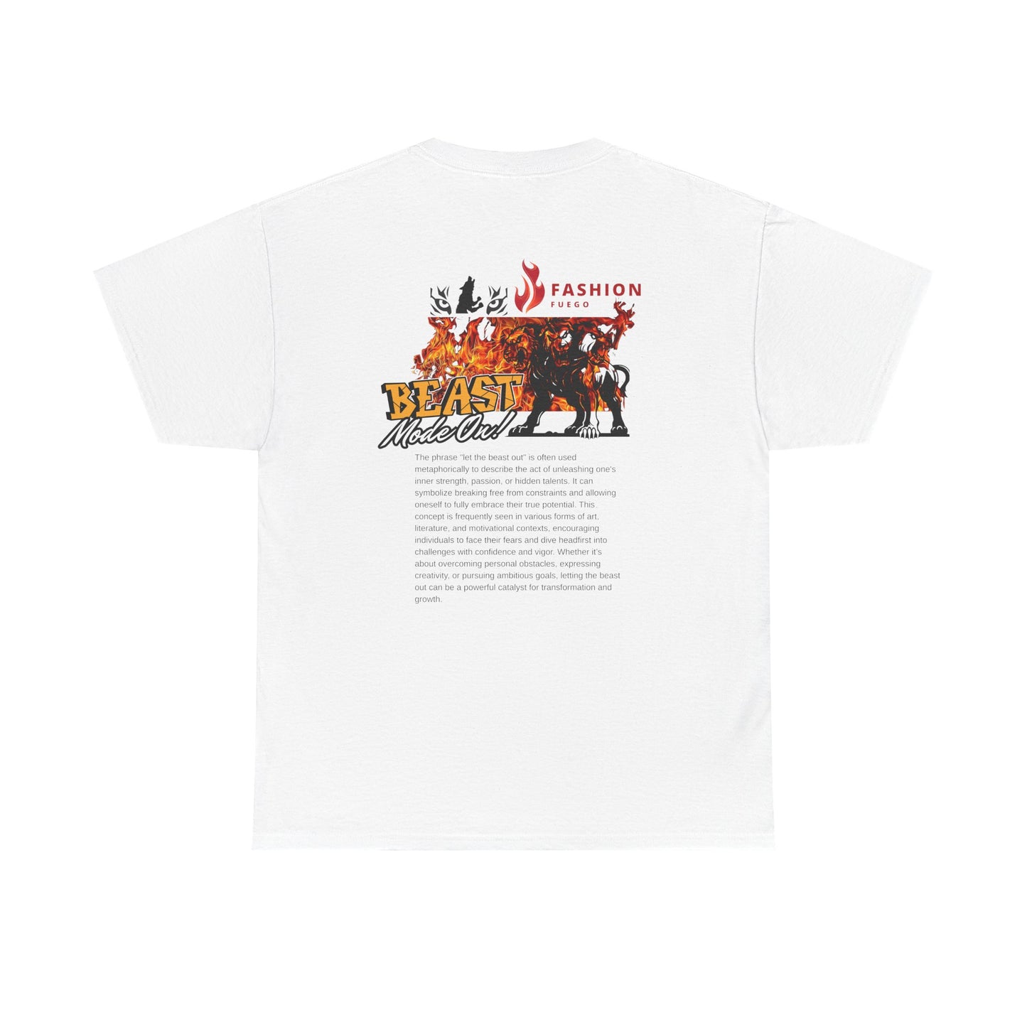 Wolf Spirit Unisex Heavy Cotton Tee - Let The Beast Out, Graphic Shirt, Animal Lover Tee, Nature Inspired Apparel, Gift for Adventurers