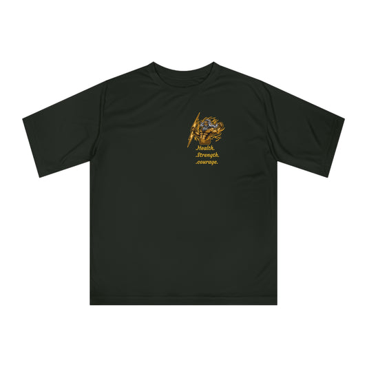 zeus Unisex Zone Performance T-Shirt - Health, Strength, Courage Motivational Tee