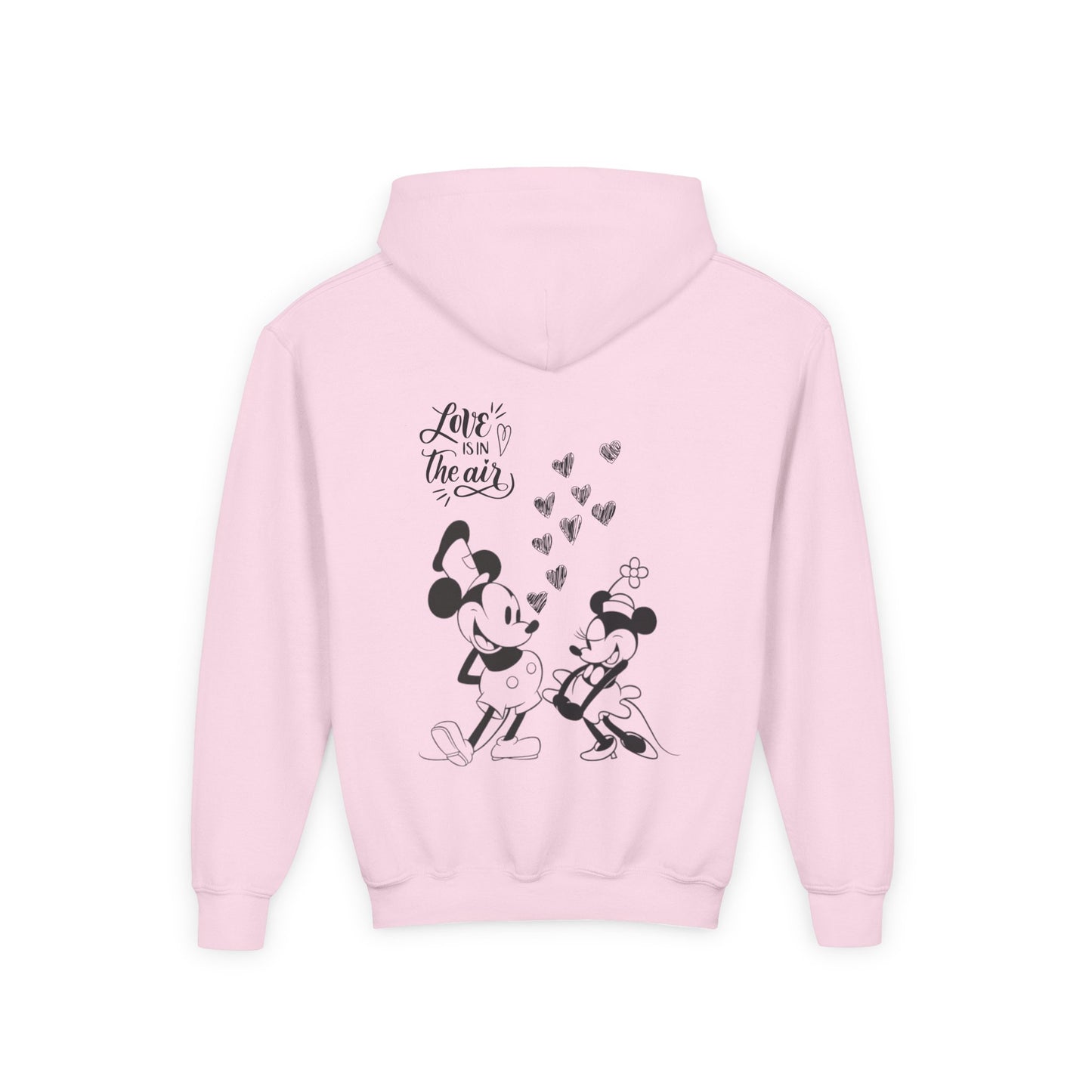 Cute Mickey & Minnie Love Hoodie for Kids, Youth Sweatshirt, Valentine's Day Gift, Cozy Hoodie