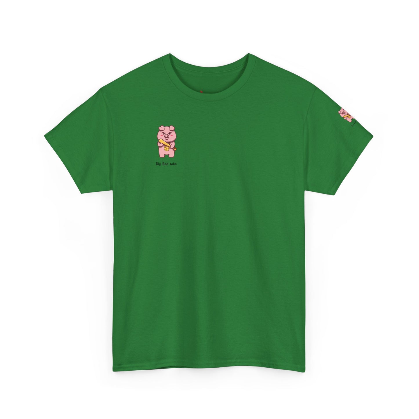 Cute Pig Cartoon Unisex Heavy Cotton Tee - Fun & Playful Style for Animal Lovers