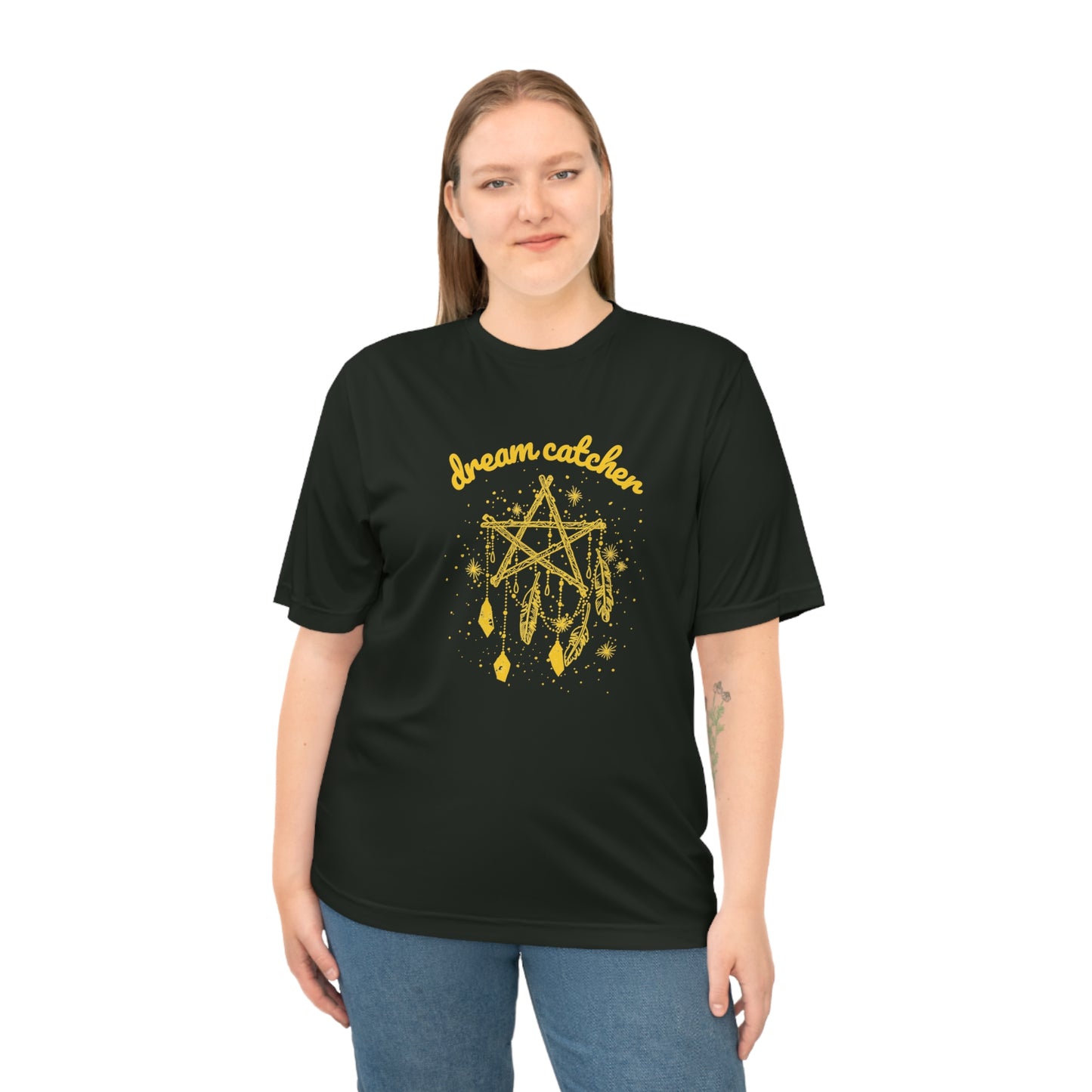 Dream Catcher Unisex Zone Performance T-shirt - Unique Graphic Tee for Wanderers and Dreamers