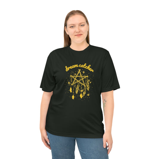 Dream Catcher Unisex Zone Performance T-shirt - Unique Graphic Tee for Wanderers and Dreamers