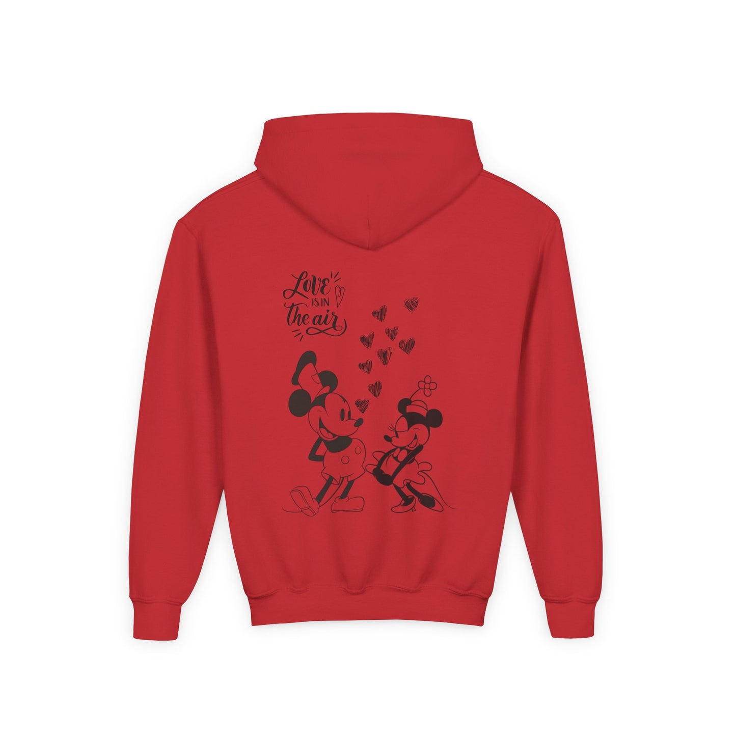 Cute Mickey & Minnie Love Hoodie for Kids, Youth Sweatshirt, Valentine's Day Gift, Cozy Hoodie