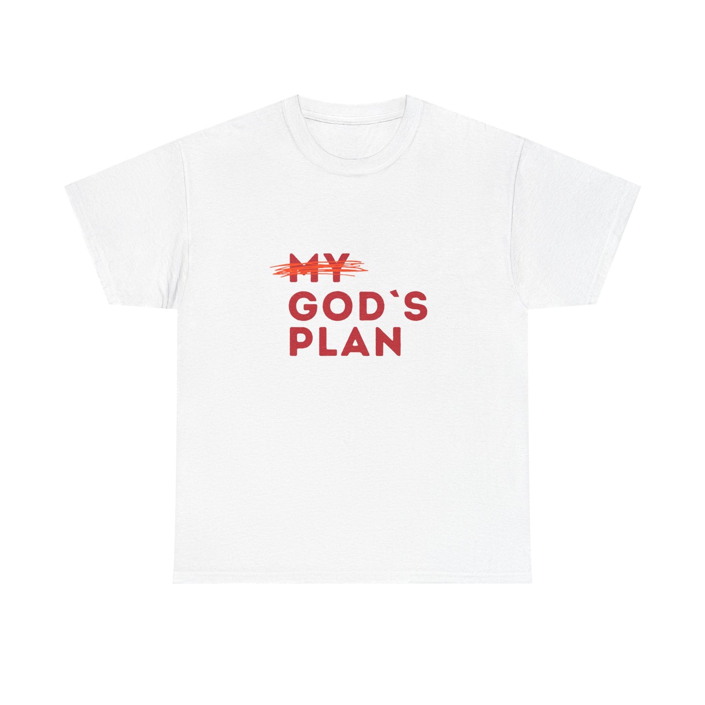 Gods plan/Inspirational Unisex Heavy Cotton Tee - My God's Plan, Casual Wear, Gift for Faith Lovers, Christian Apparel, Motivational Shirt