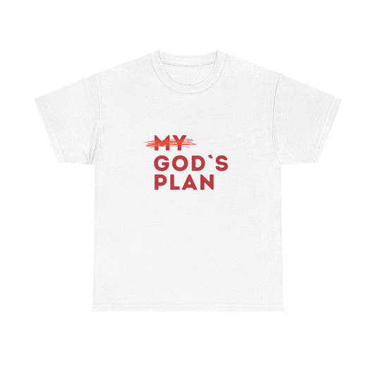 Gods plan/Inspirational Unisex Heavy Cotton Tee - My God's Plan, Casual Wear, Gift for Faith Lovers, Christian Apparel, Motivational Shirt