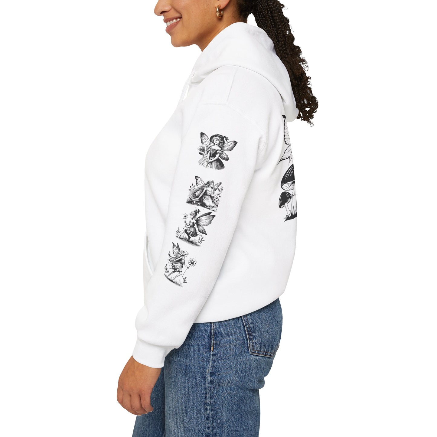 Fairy-Inspired Unisex Hoodie - Cozy Fantasy Sweatshirt, Gift for Dreamers, Magical Apparel for Festivals, Artsy Halloween Wear