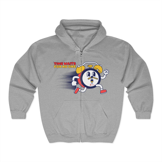 Time waits for no one Fun Graphic Hooded Sweatshirt, Perfect Gift for Teenagers, Time Management Theme, Cozy and Stylish, Great for Birthdays and Casual Wear