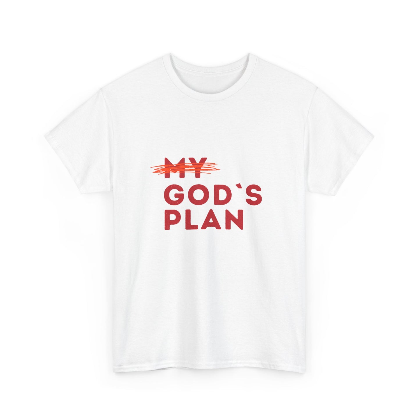 Gods plan/Inspirational Unisex Heavy Cotton Tee - My God's Plan, Casual Wear, Gift for Faith Lovers, Christian Apparel, Motivational Shirt