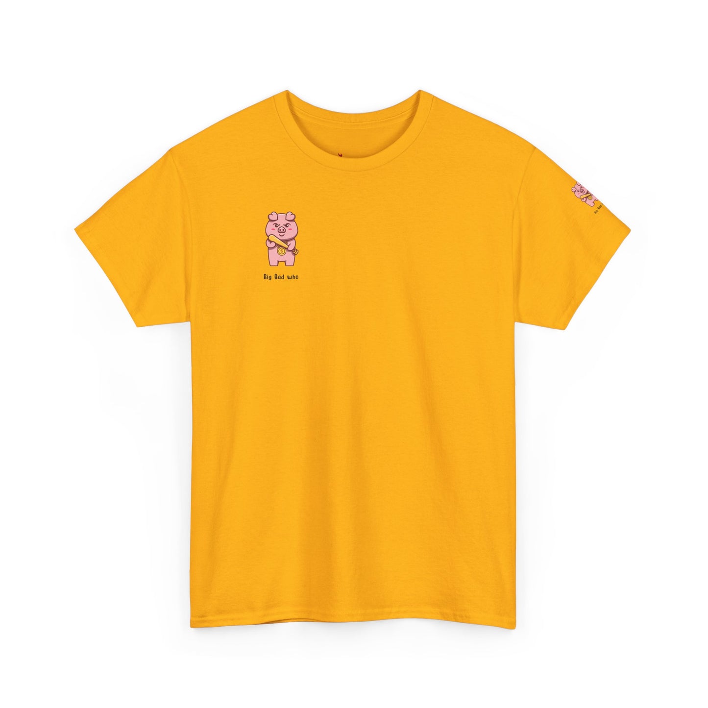 Cute Pig Cartoon Unisex Heavy Cotton Tee - Fun & Playful Style for Animal Lovers