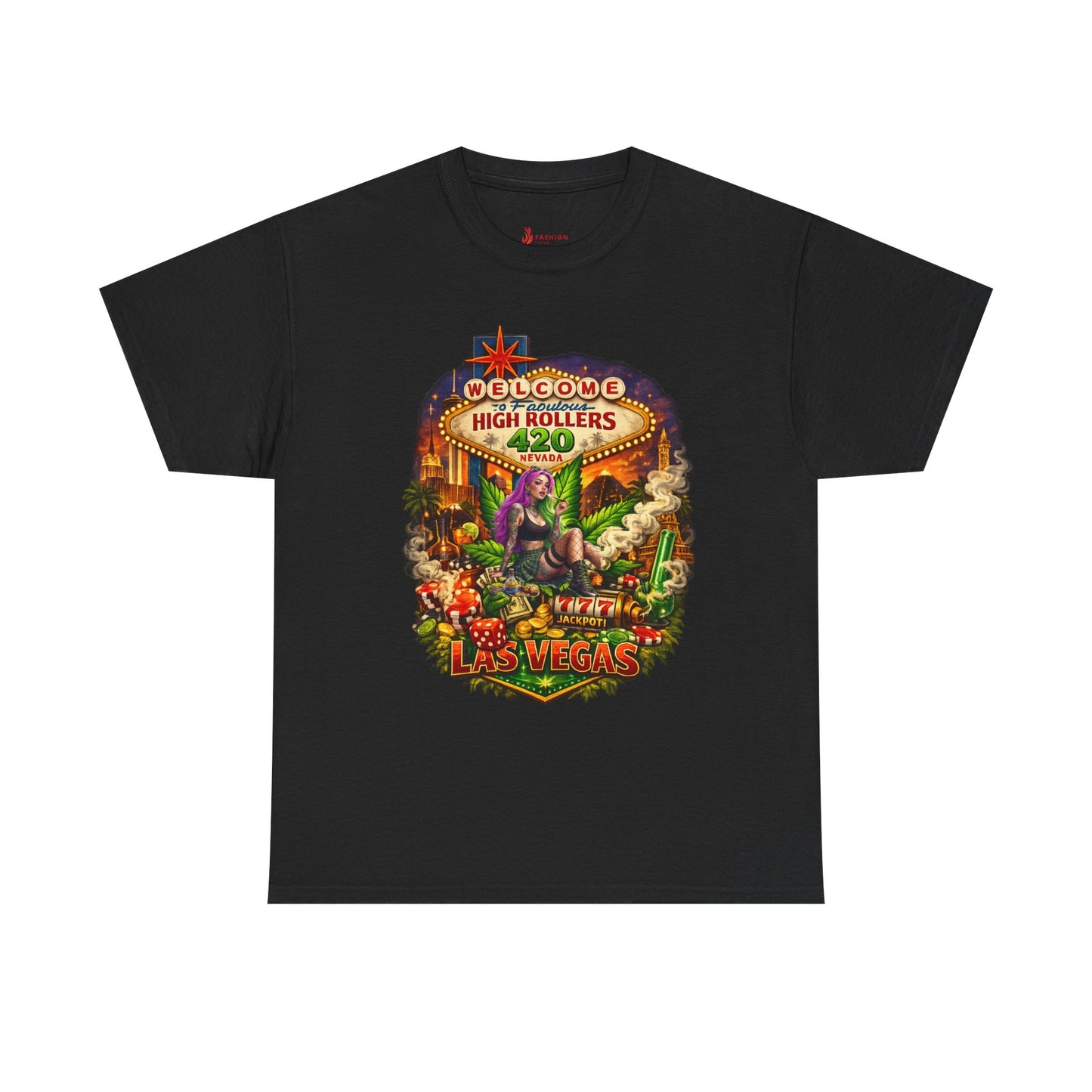 4/20Fuego LasVegas High Rollers  Tee