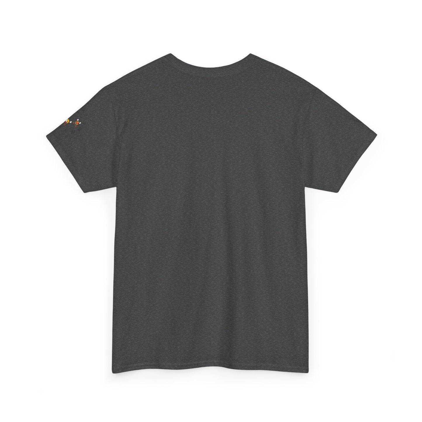 Chic Unisex Heavy Cotton Tee with Floral Clock Design