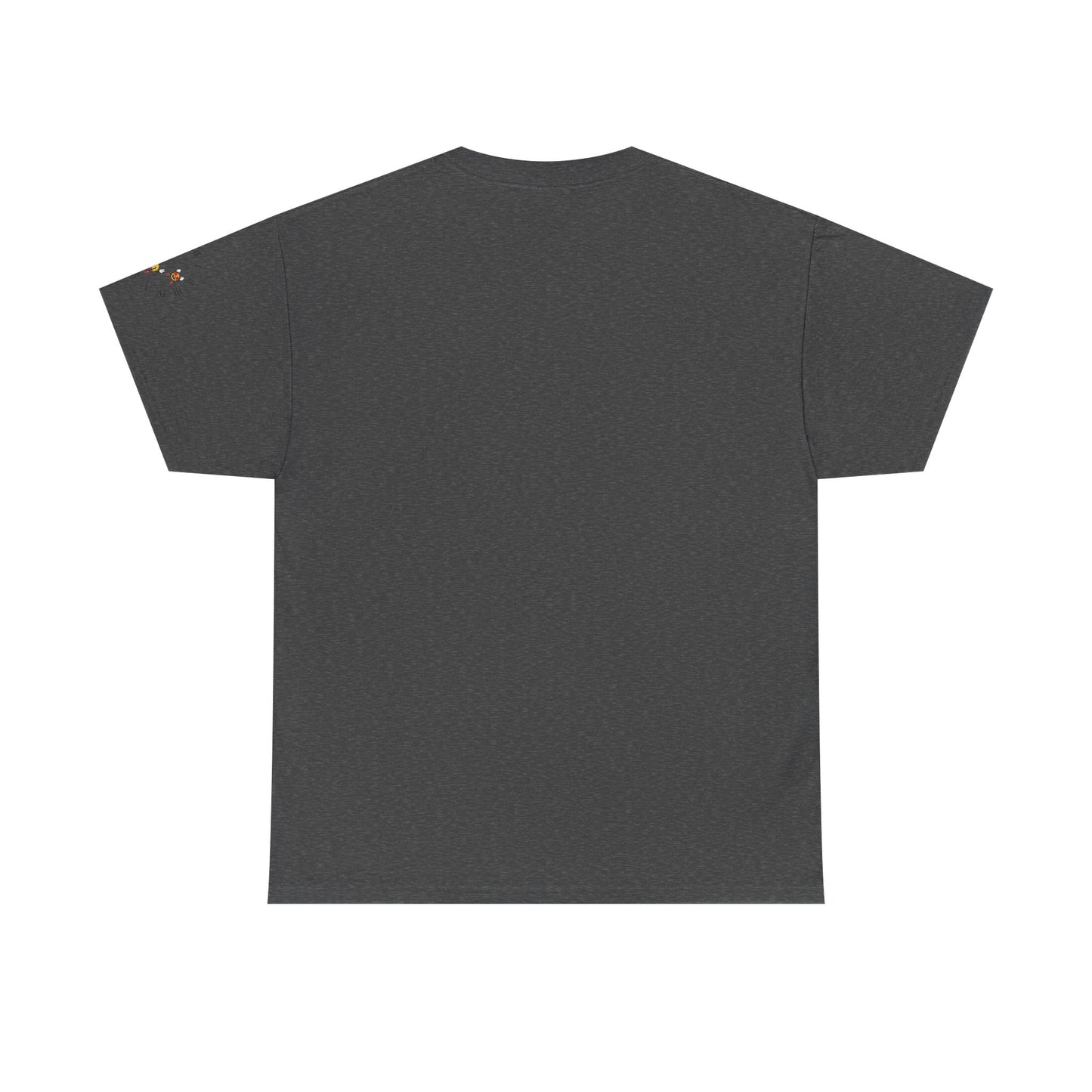 Chic Unisex Heavy Cotton Tee with Floral Clock Design