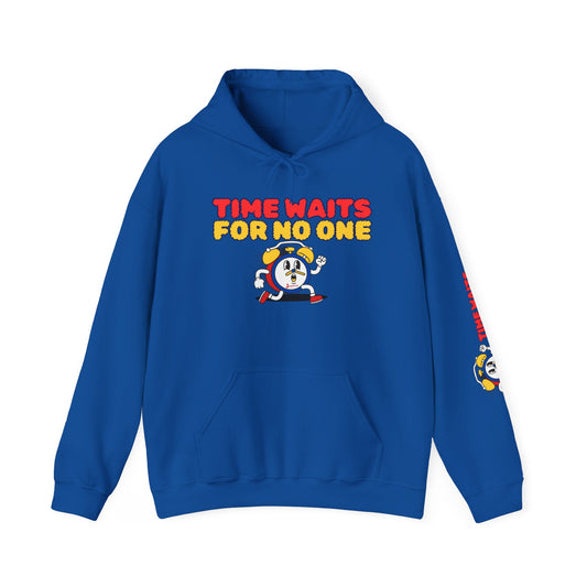 Time Waits for No One Hoodie, Funny Sweatshirt, Unisex Pullover, Gift for Him, Gift for Her, Casual Loungewear