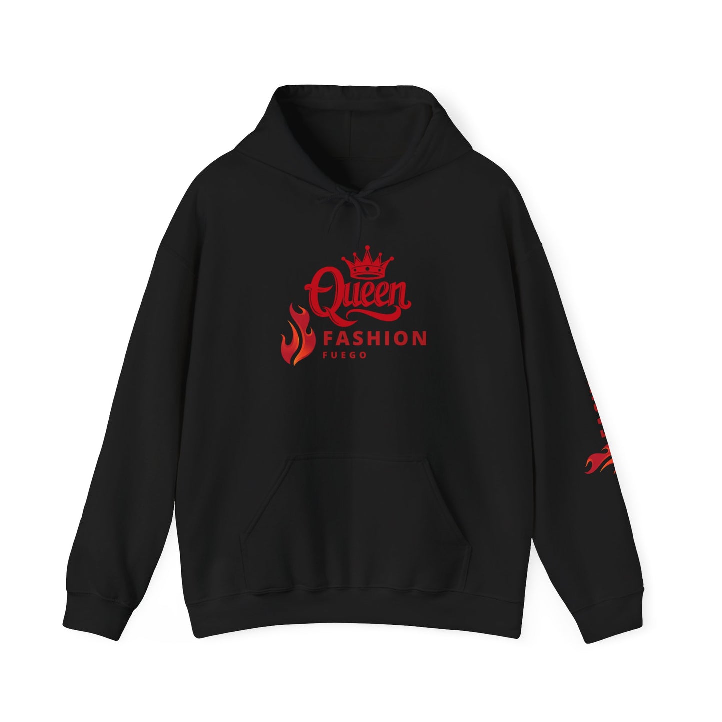 Queen Fashion Fuego Unisex Hoodie, Streetwear Sweatshirt, Trendy Layering Piece, Gift for Her, Stylish Wardrobe Essential