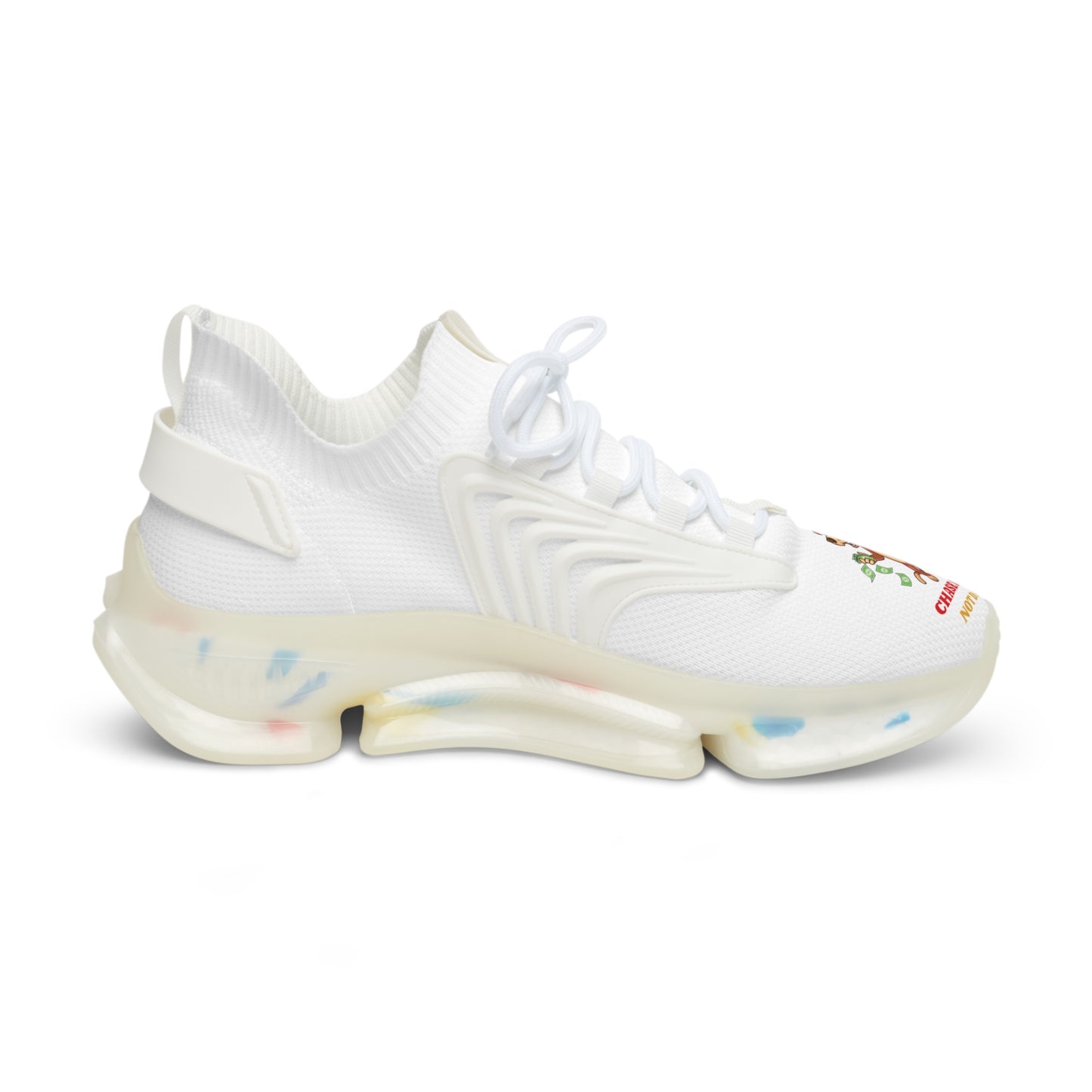 All white Fashion Fuego/ Chase Da Bag Mesh Sneakers