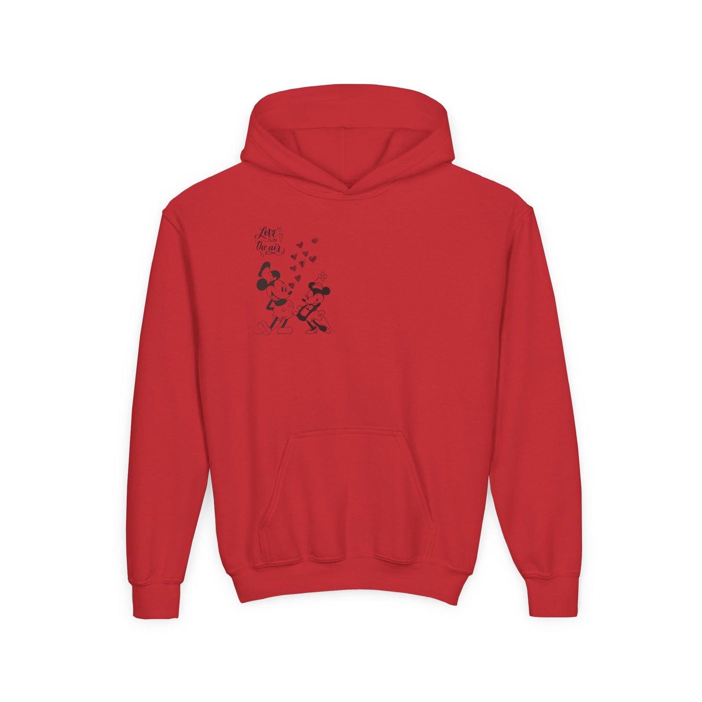 Cute Mickey & Minnie Love Hoodie for Kids, Youth Sweatshirt, Valentine's Day Gift, Cozy Hoodie