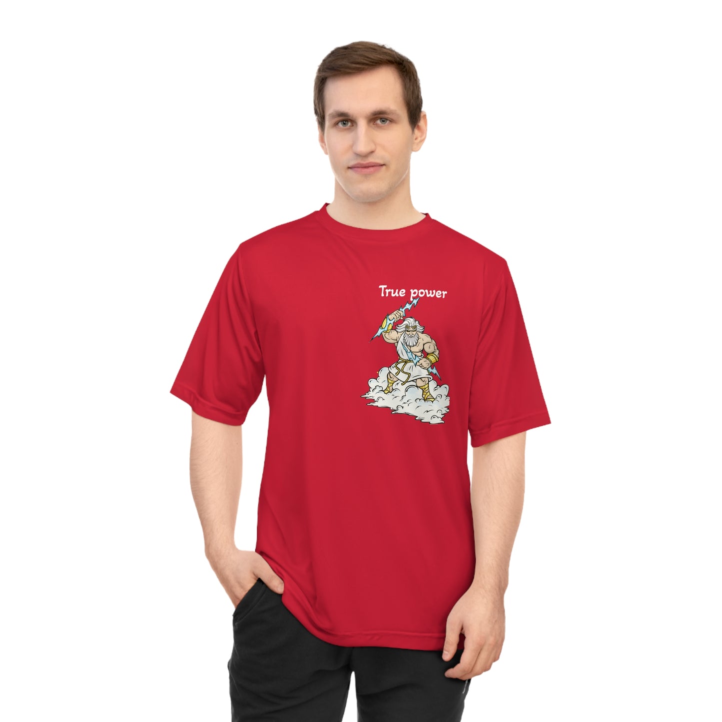 true power Performance T-Shirt - Empowering God cloud Wave Design