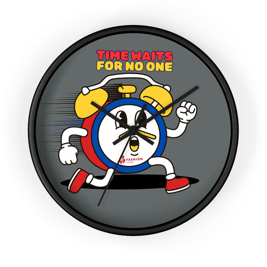 Motivational Wall Clock - Time Waits for No One - Fun Home Decor, Gift Clock for Motivation