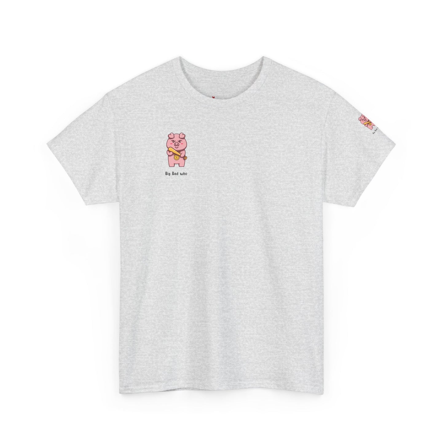 Cute Pig Cartoon Unisex Heavy Cotton Tee - Fun & Playful Style for Animal Lovers