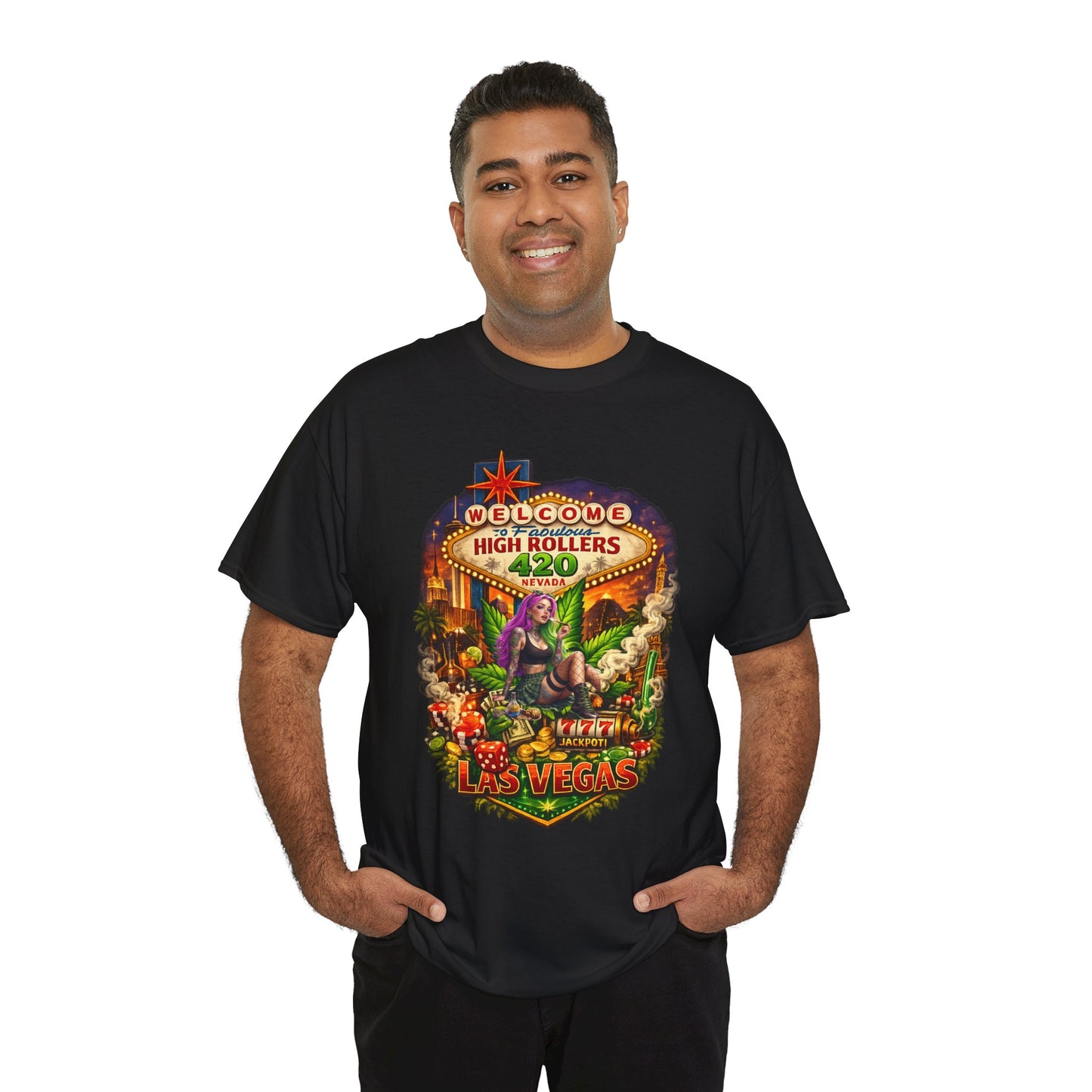 4/20Fuego LasVegas High Rollers  Tee