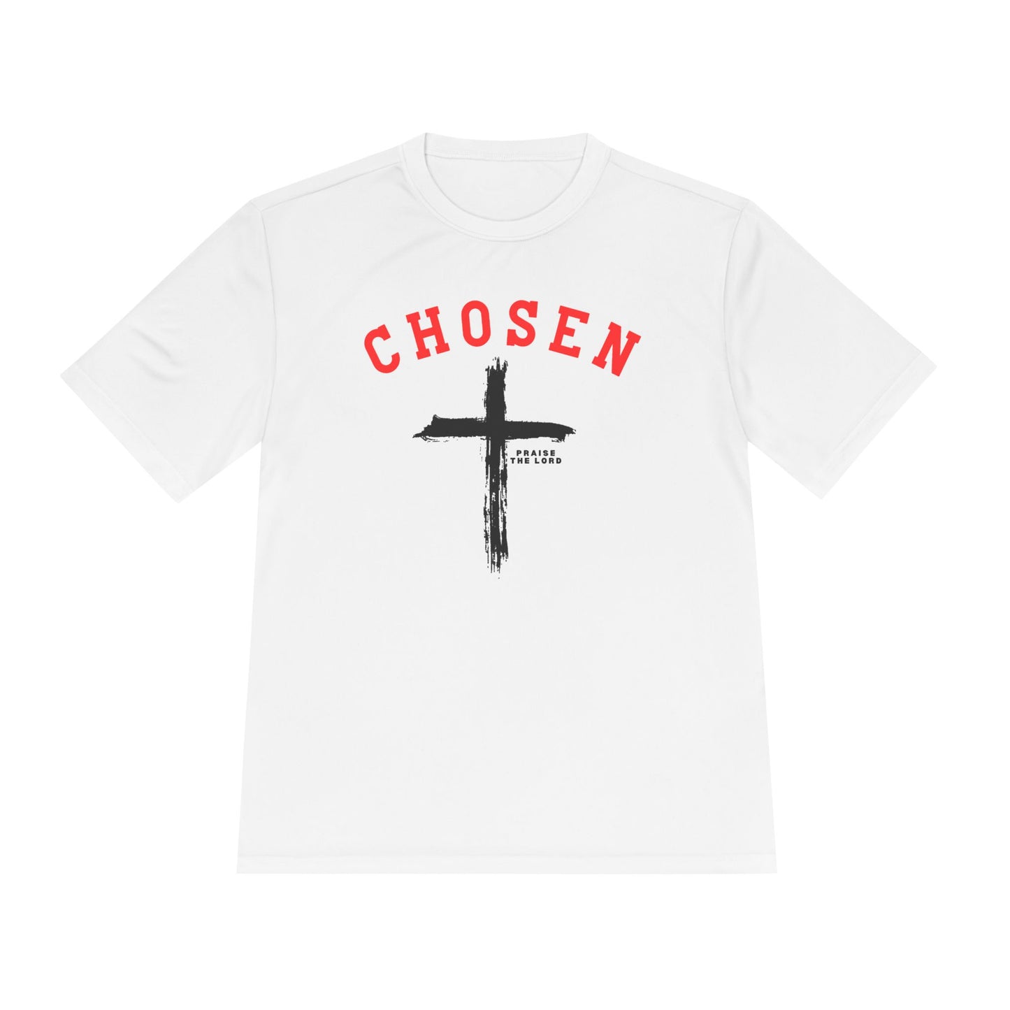 Chosen Faith Unisex Moisture-Wicking Tee, Comfortable Workout Shirt, Christian Fitness Apparel, Faith-Based Gift, Sportswear