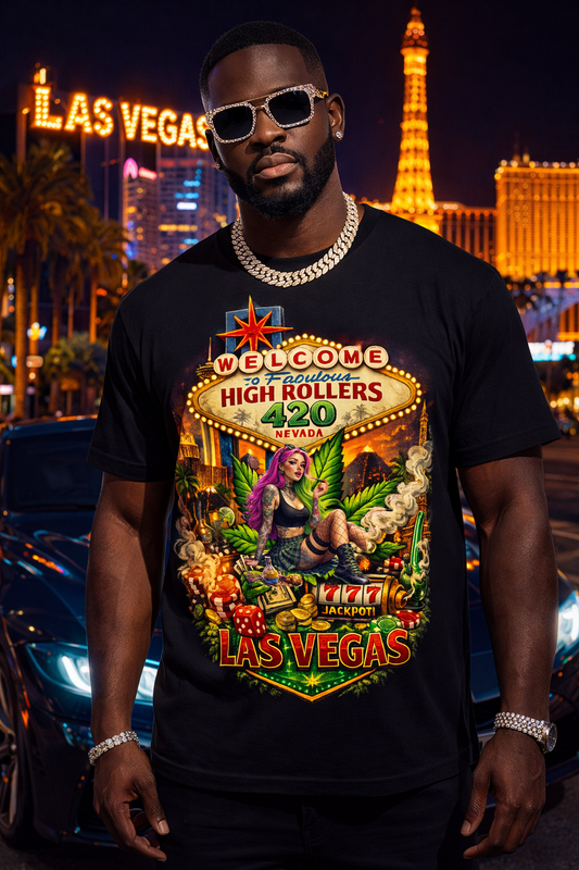 4/20Fuego LasVegas High Rollers  Tee